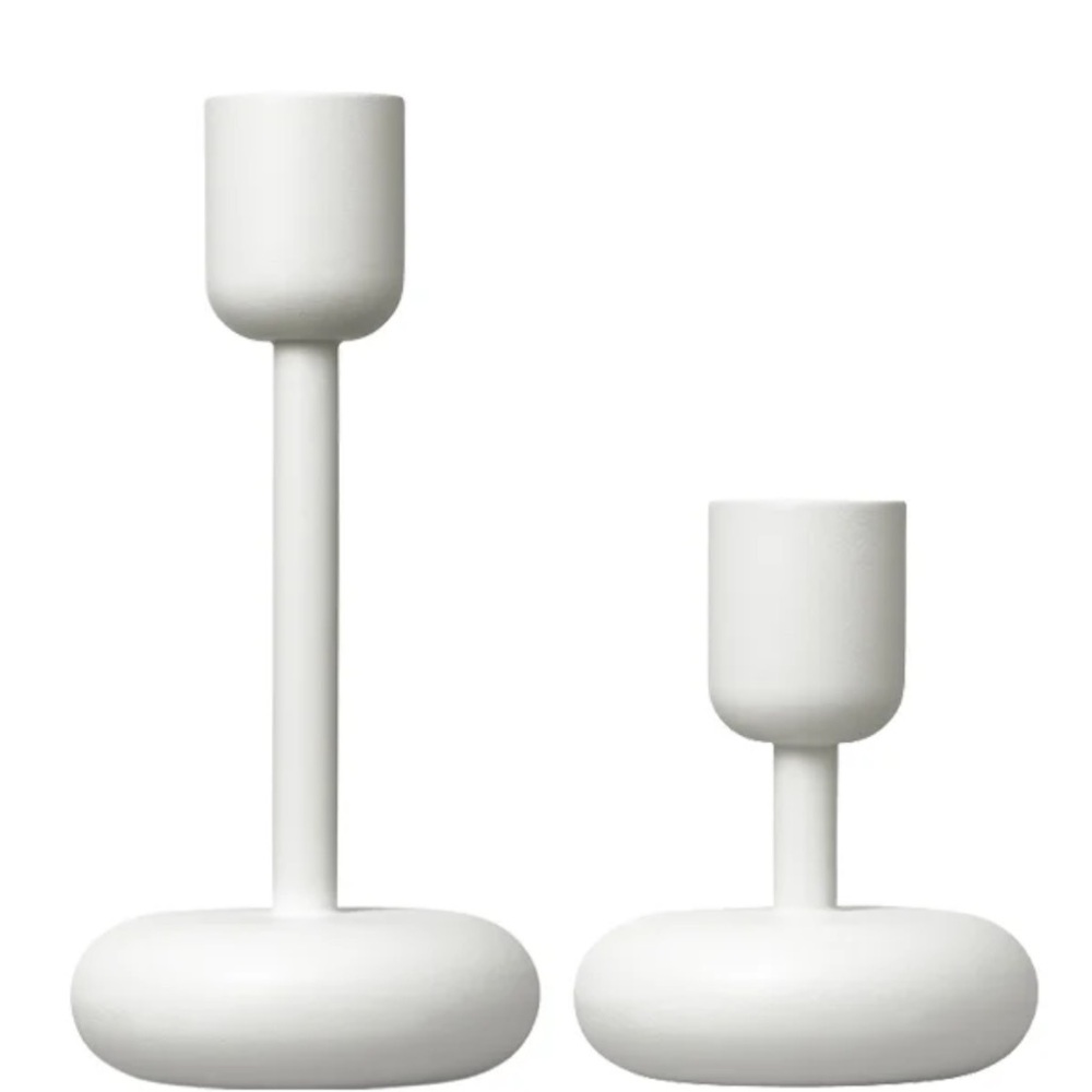 Iittala Nappula candleholder, white, 2-pack